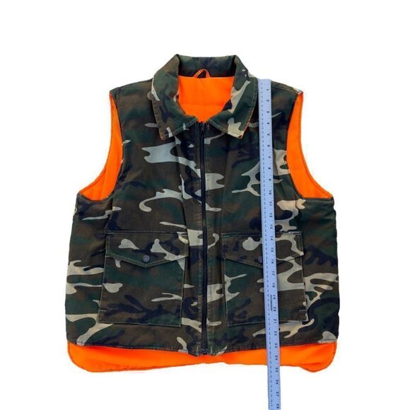 Sports Afield Vintage Camo Hunting Vest with Embroidered Deer Men's Large (L) - Picture 5 of 7
